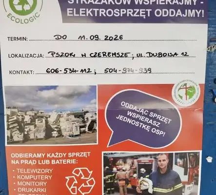 OSP Czeremcha organizuje zbiórkę elektrośmieci – sprawdź szczegóły