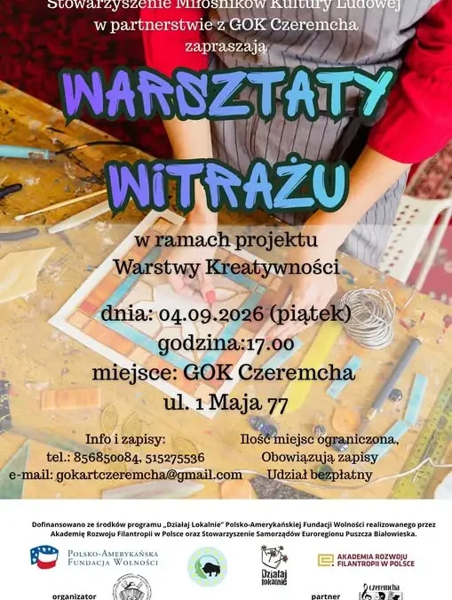 Warsztaty kreatywności w Czeremsze – zapisy trwają
