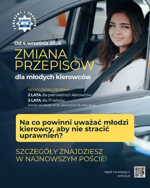 Okres próbny dla młodych kierowców od 4 września – co musisz wiedzieć?