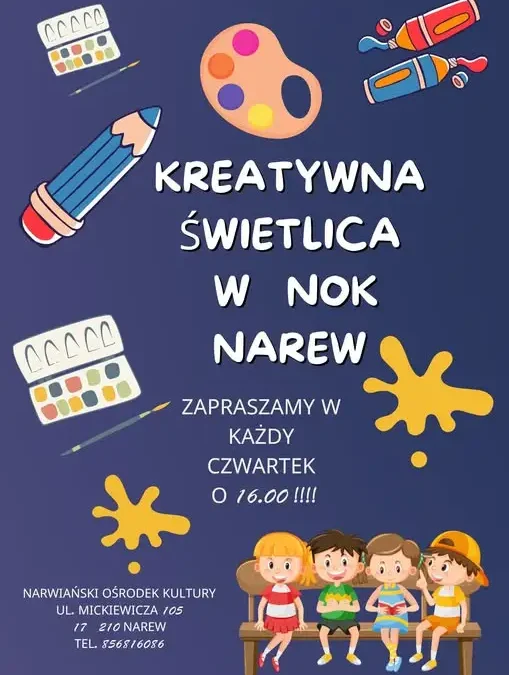 Kreatywna świetlica w każdy czwartek – zaproszenie dla dzieci i młodzieży