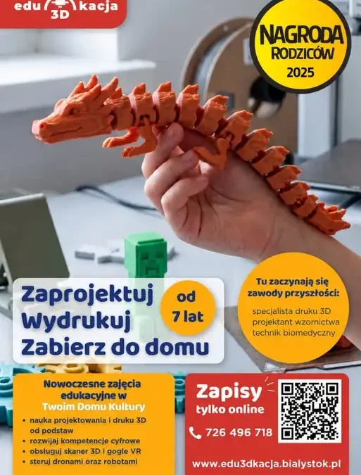 Narwiański Dom Kultury otwiera zapisy na zajęcia z projektowania i druku 3D dla dzieci