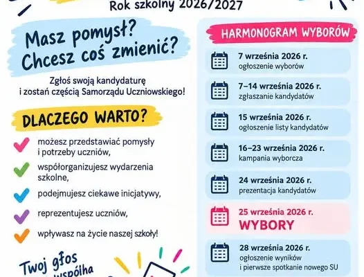 Wybory do samorządu uczniowskiego – zgłoś swoją kandydaturę!