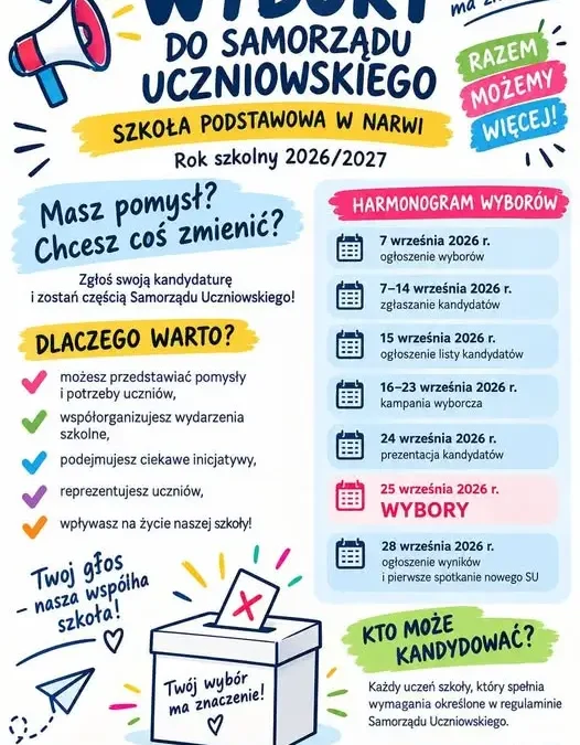 Wybory do samorządu uczniowskiego – zgłoś swoją kandydaturę!