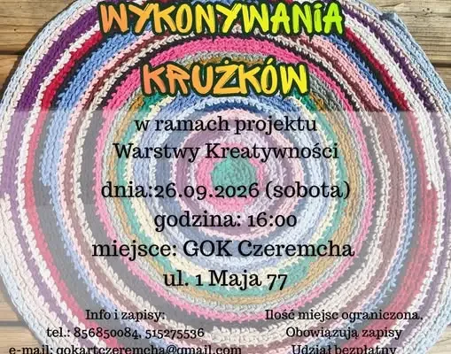 Warsztaty tradycyjnych dywaników krużków w GOK Czeremcha – 26 września 2026