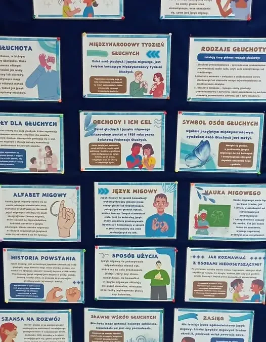 Dzień Głuchych i Języka Migowego – szkolna gazetka edukuje o niepełnosprawności słuchowej