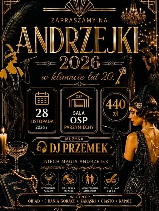 Andrzejki 2026 w Parzymiechach – zabawa w OSP już 28 listopada