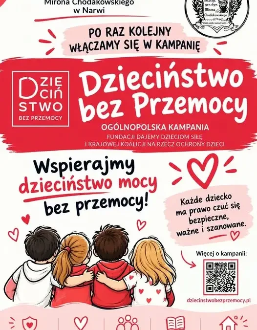Szkoła w Narwi po raz kolejny w kampanii „Dzieciństwo bez Przemocy”