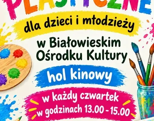 Czwartkowe zajęcia plastyczne w Białowieskim Ośrodku Kultury