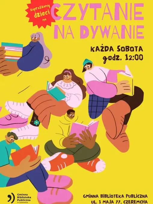 Czeremcha: „Czytanie na dywanie” – sobotnie spotkania z książką dla najmłodszych